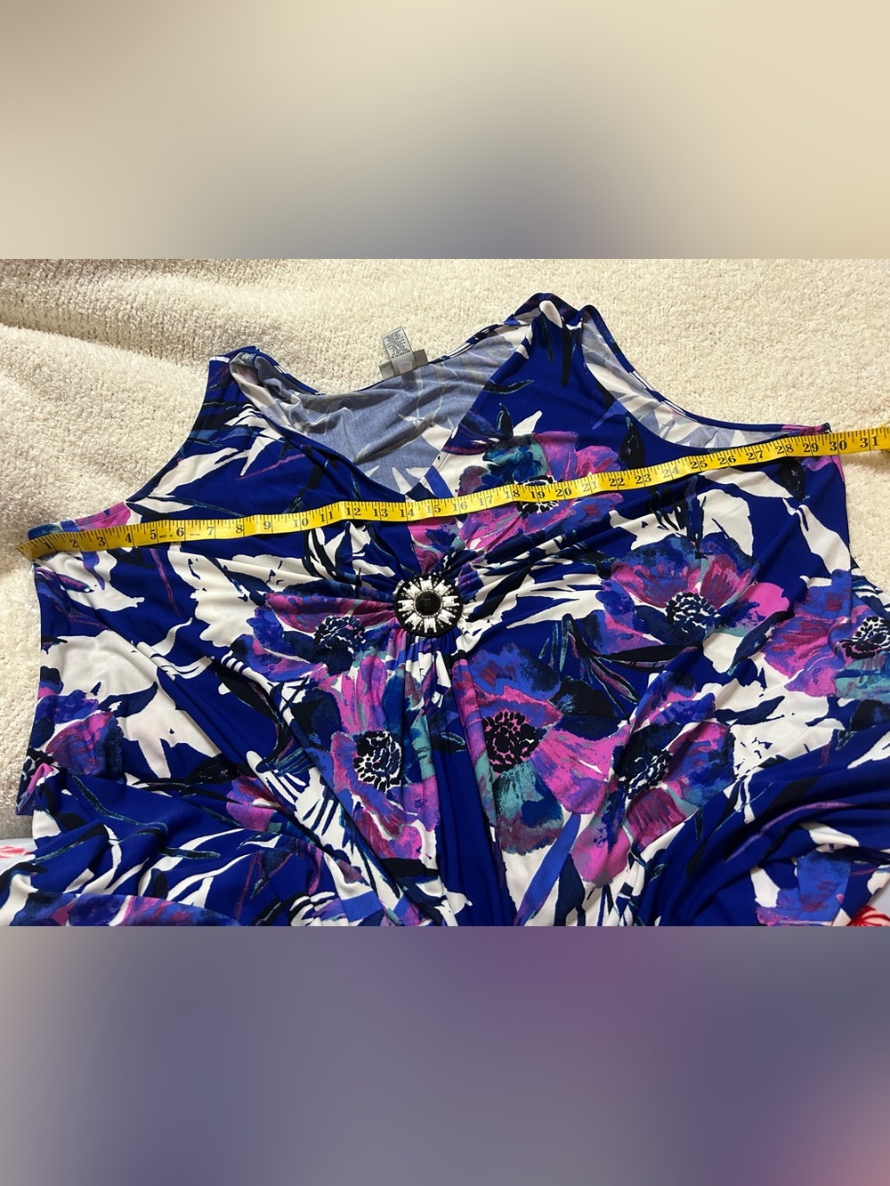 Catherines Maxi Dress Size 5X Tropical Resort Wear Beach Vacation Summer Floral - Picture 5 of 6